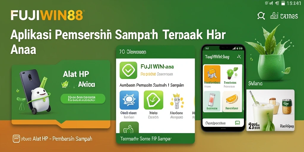 Antarmuka aplikasi FUJIWIN88 untuk Pembersih Sampah yang intuitif dan efisien.