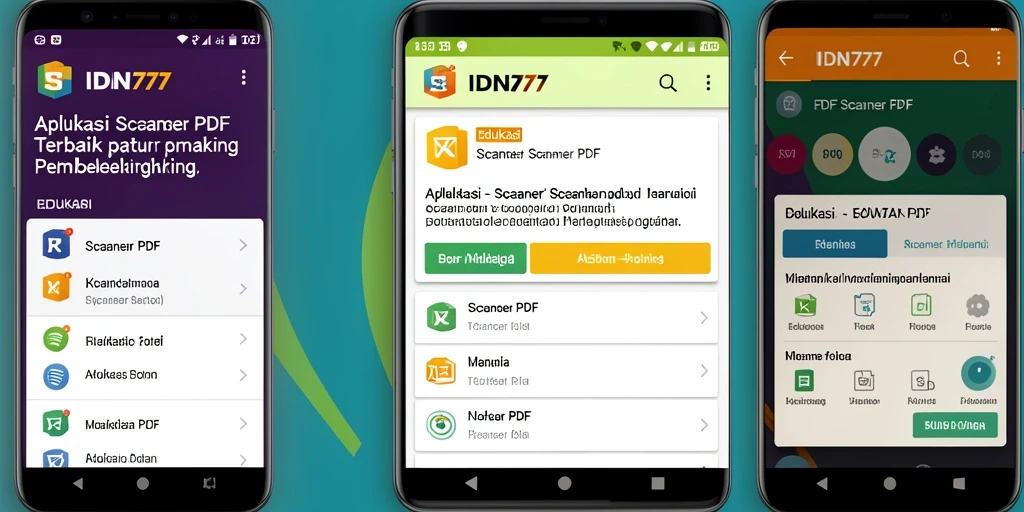 Antarmuka pengguna IDN777 dengan fitur pemindaian PDF yang intuitif.