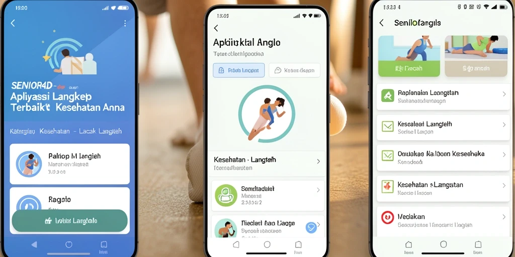 Screenshot antarmuka aplikasi Lacak Langkah SENIOR4D yang informatif.