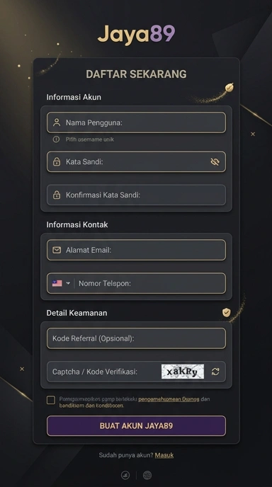 Panduan Lengkap Registrasi Akun jaya89 untuk Pengguna Android
