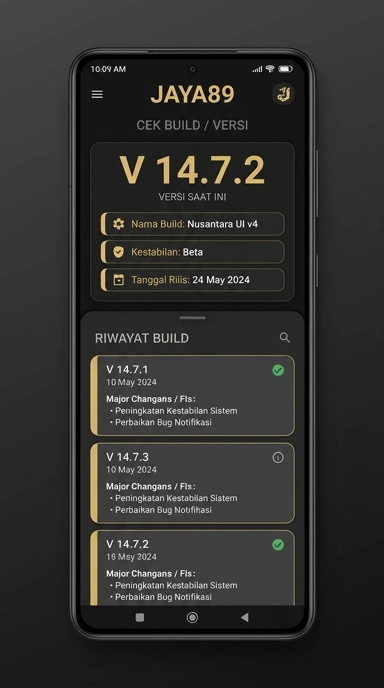 Riwayat Versi jaya89 untuk Pengguna Android